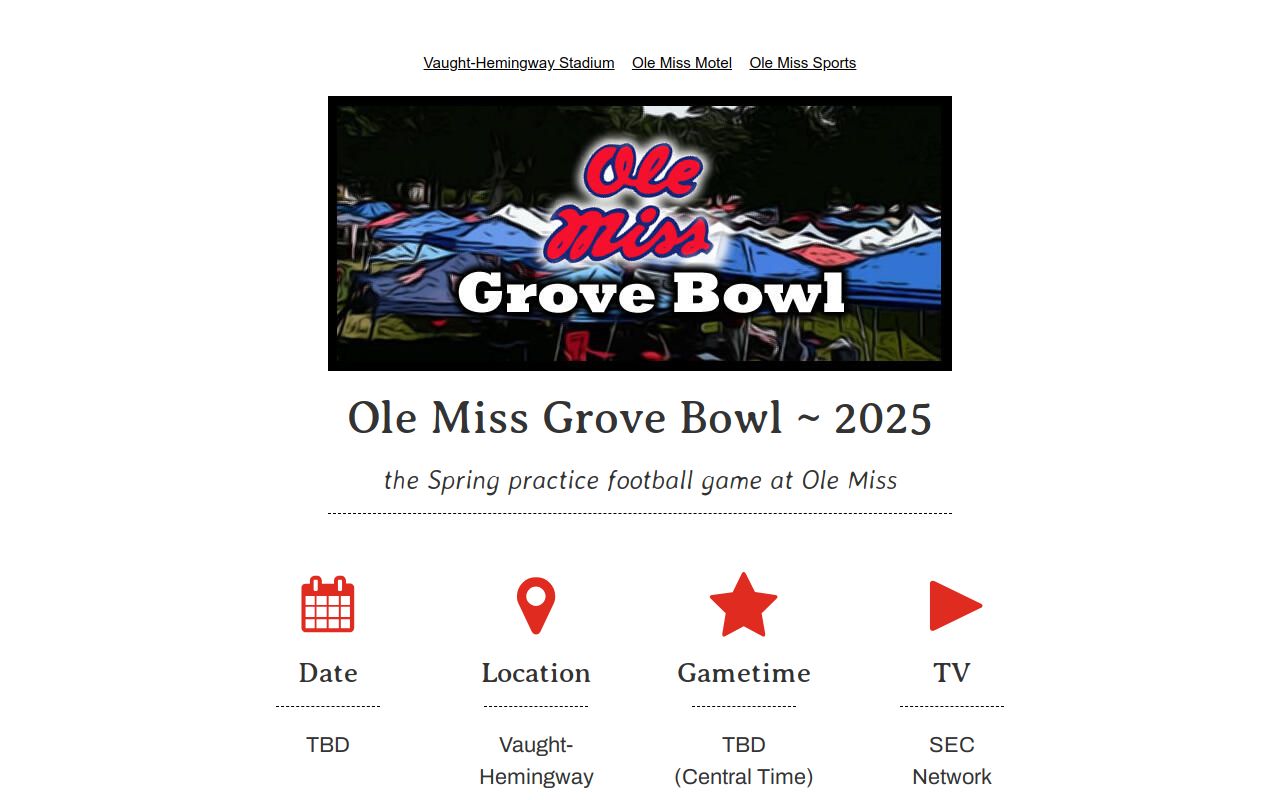 Ole Miss Grove Bowl 2023 Oxford, MS VaughtHemingway Stadium